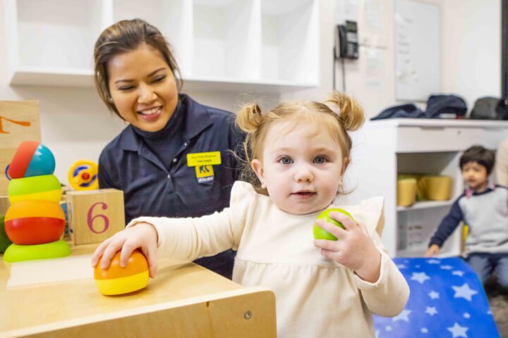 A young child at play, in our Brighton Child Care / Kindergarten facility. 